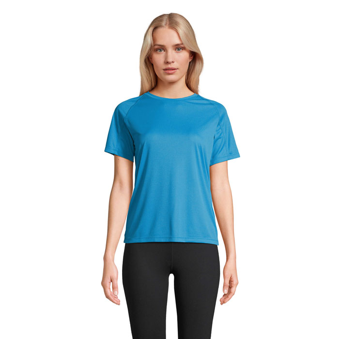Women's raglan T-shirt VORTEX WOMEN, breathable recycled polyester, with your print