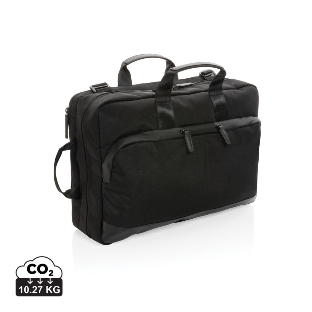 Klēpjdatora mugursoma Swiss Peak Aware™ 2 vienā no rPET ar jūsu logo