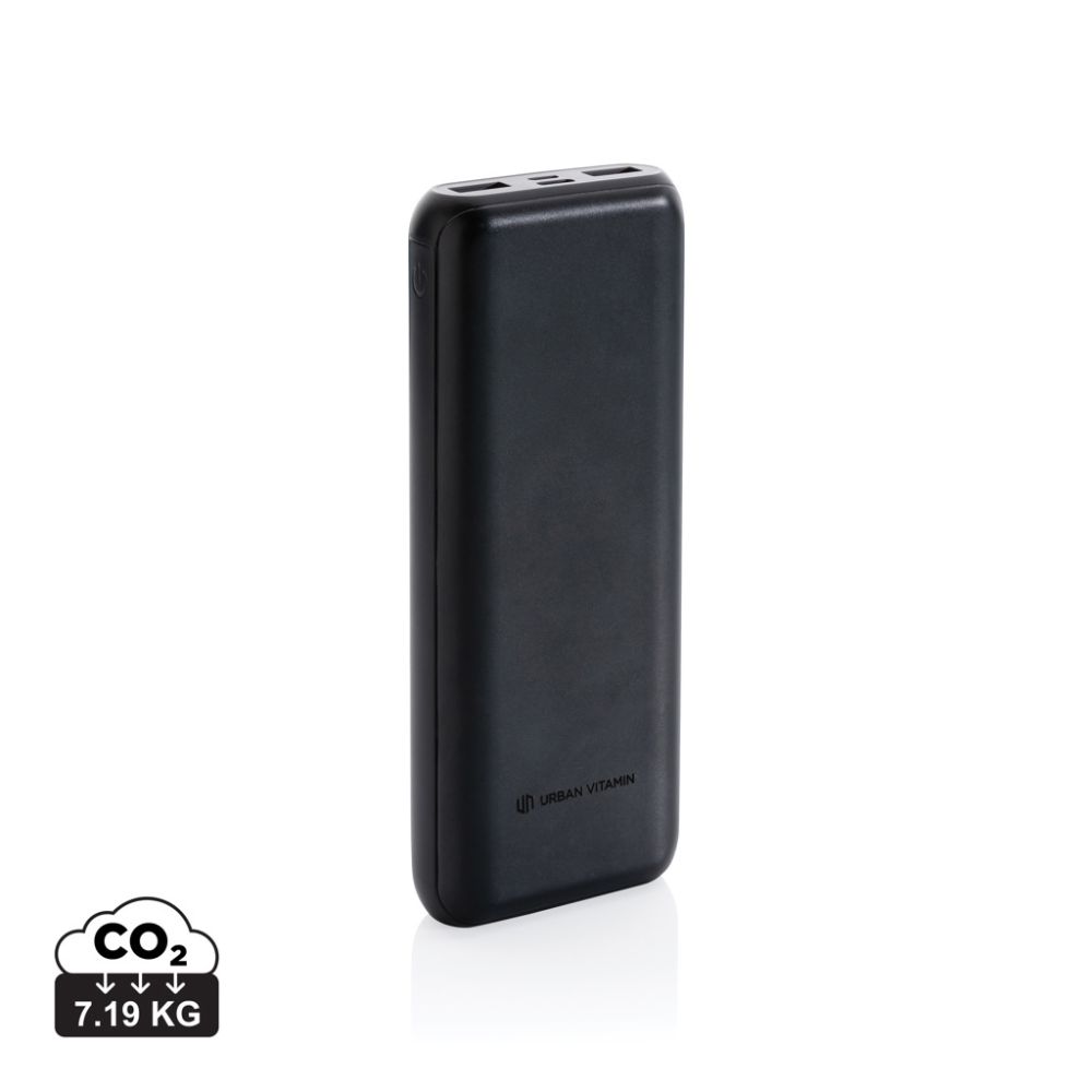 Urban Vitamin Pasadena 20.000 mAh power bank with 18W PD fast charging and your logo