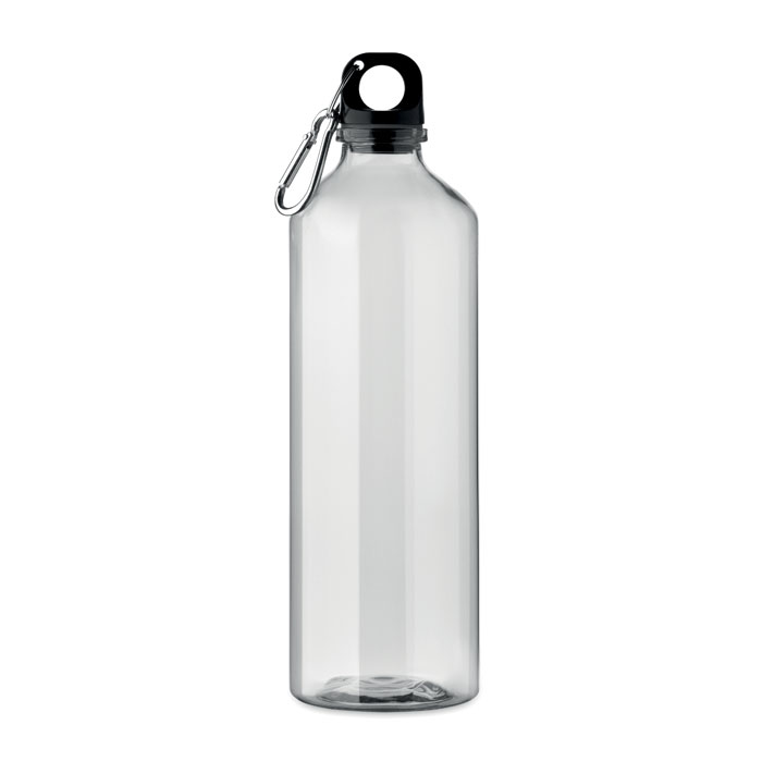 RPET drinking bottle MOSS RE750 with carabiner, 750 ml, with your logo