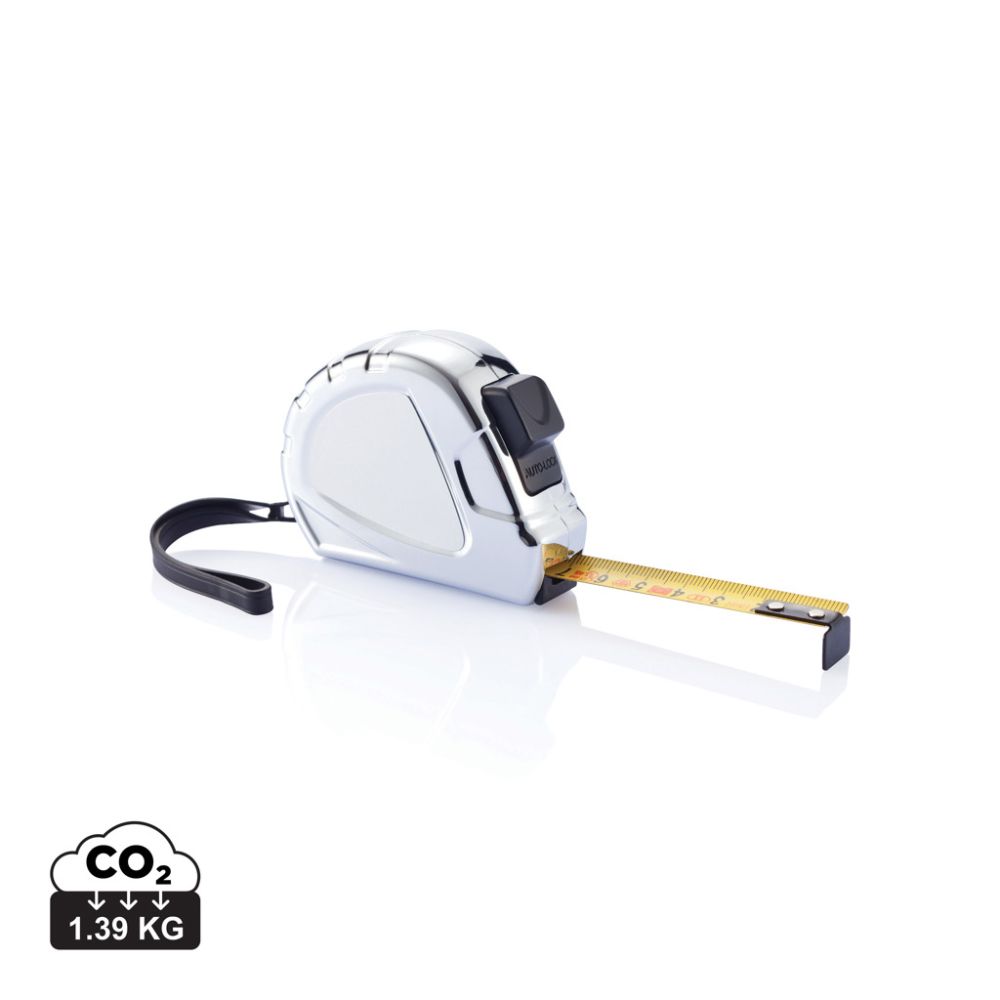 Measuring tape Economic auto stop 5 m with stop button and your logo