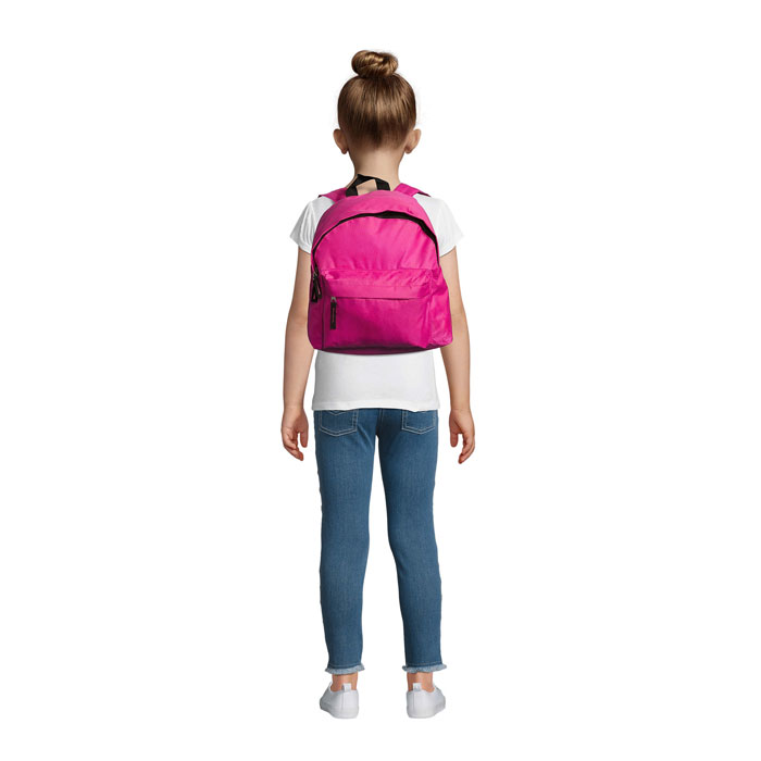 Bērnu mugursoma RIDER KIDS no 600D poliestera ar jūsu logo