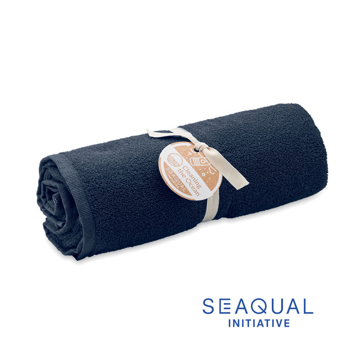 WATER towel made from SEAQUAL® recycled fabrics, 100 × 170 cm, with your logo