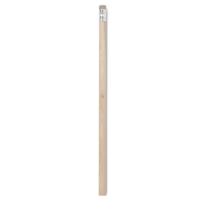 Wooden pencil STOMP with eraser, lightweight, with your logo