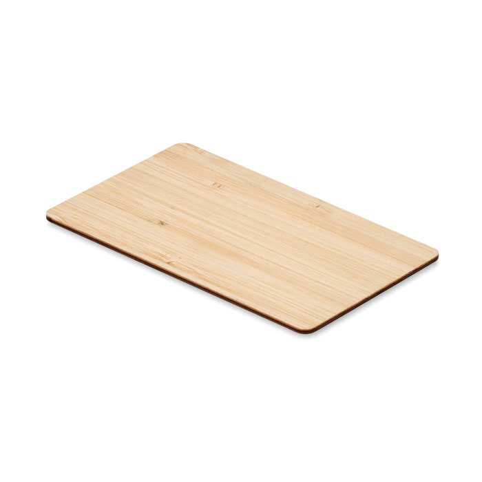RFID anti-skimming card CUSTOS + in bamboo case with your logo