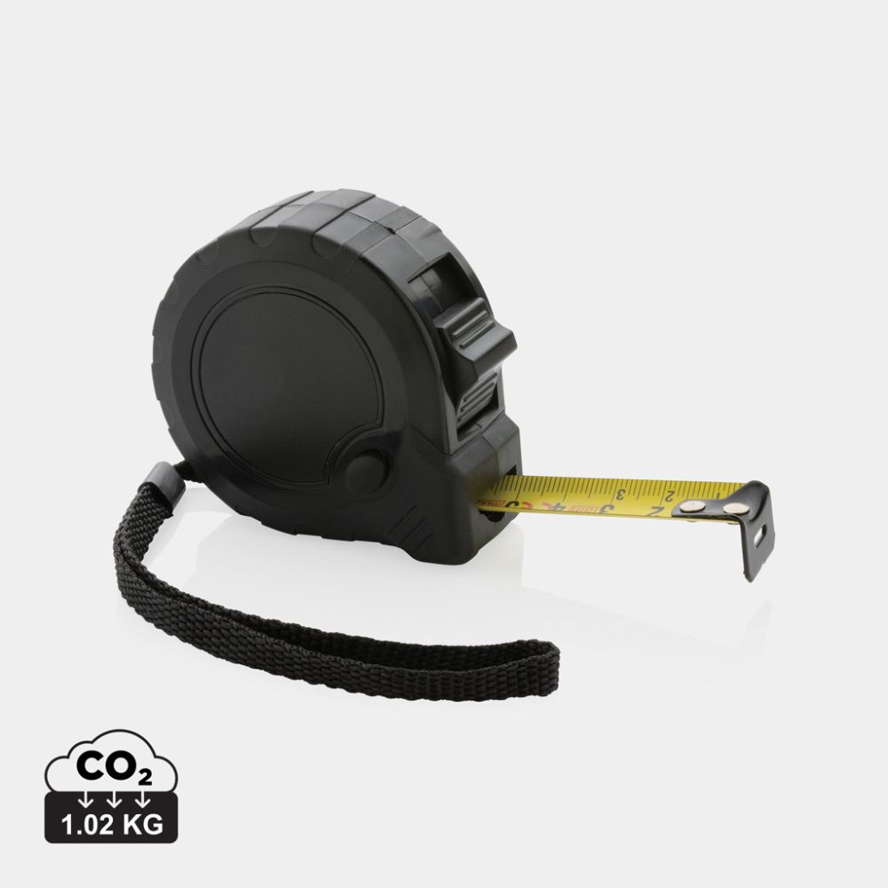 5 m measuring tape P112.13 in recycled ABS with stop button and your logo