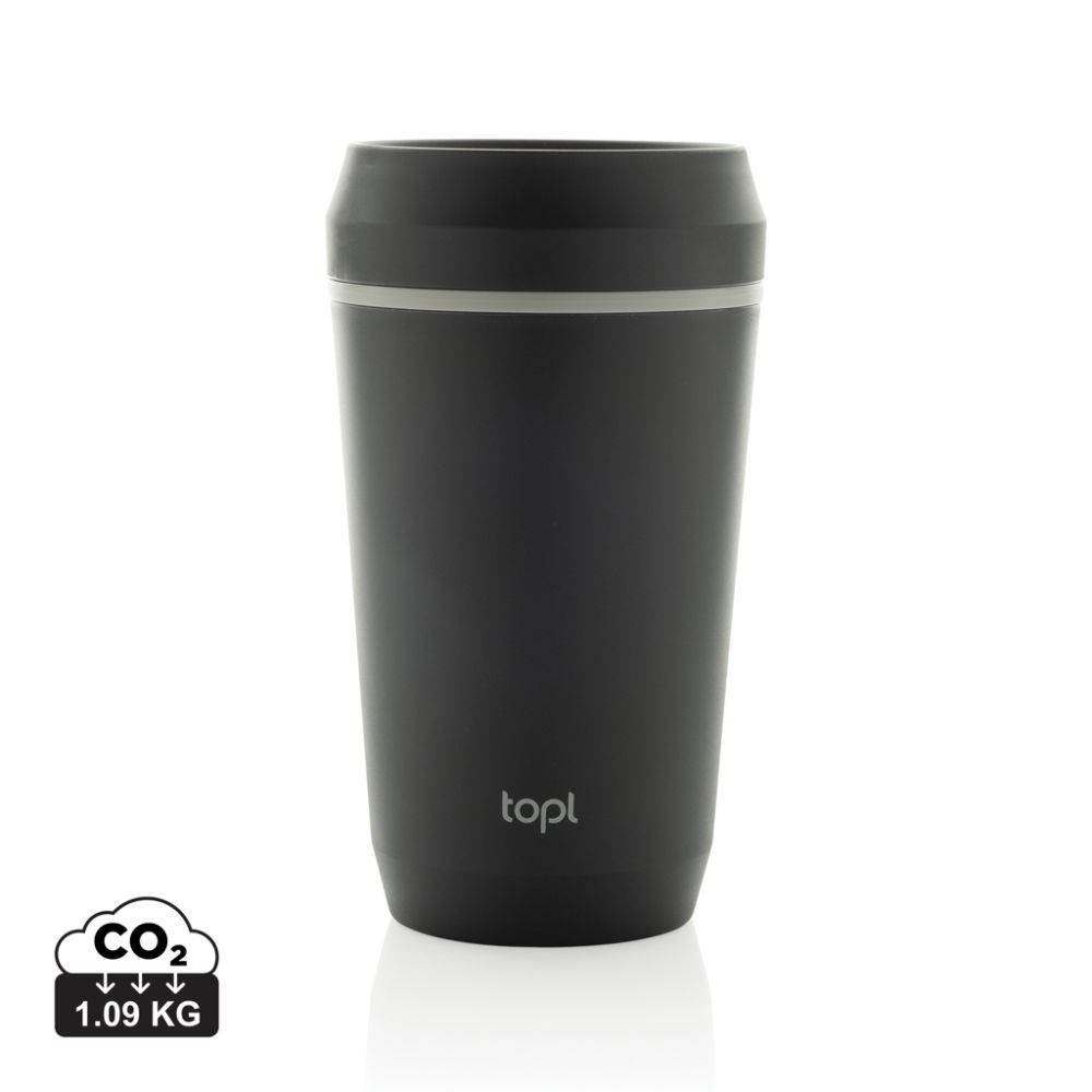 Krūze Topl no pārstrādātas plastmasas 354 ml ar 360° vāciņu ar jūsu logo