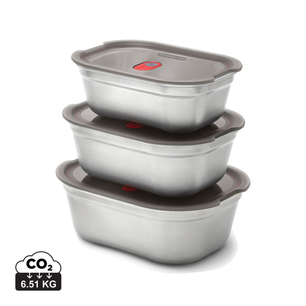 Pusdienu kastīšu komplekts Black+Blum Mealprep no nerūsējošā tērauda ar jūsu logo