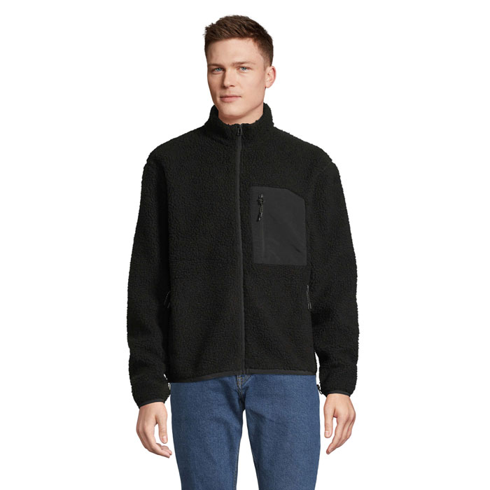 Unisex sherpa jaka FURY ar polāro flīsu oderi un rāvējslēdzējiem ar jūsu apdruku