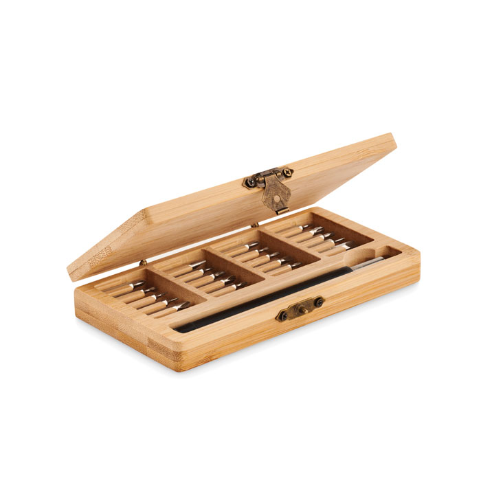 Bambusa instrumentu komplekts BAMTOOL, 24 daļas, ar jūsu logo