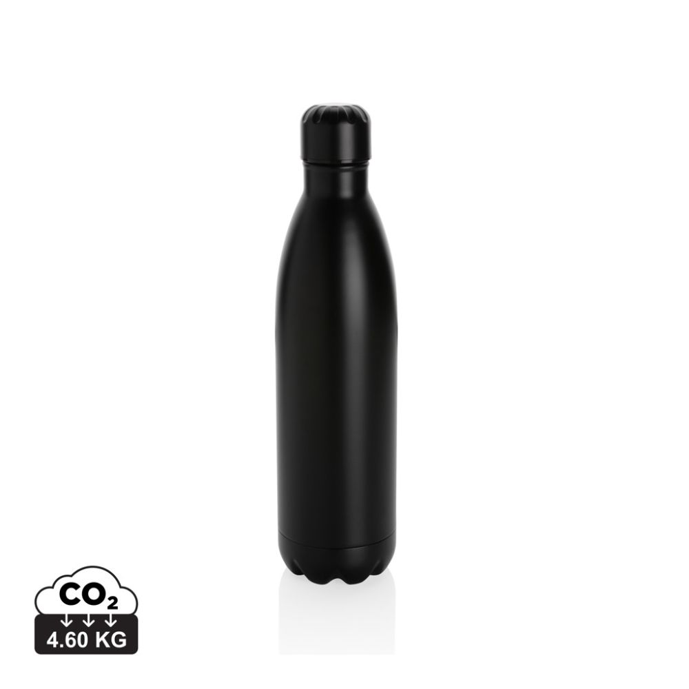 Vacuum stainless steel bottle 750 ml, solid colour, keeps drinks cold 15 h, with your logo