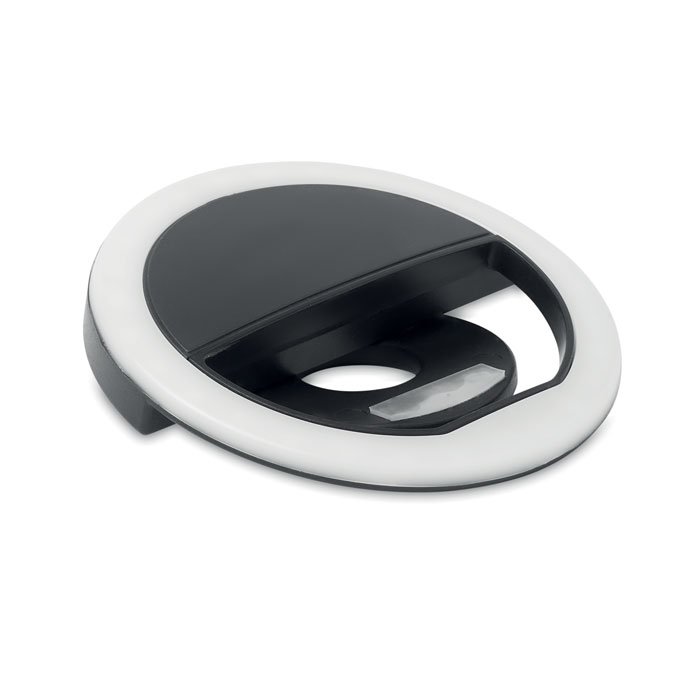HELIE portable selfie ring light with 28 LEDs and 3 brightness levels, with your logo