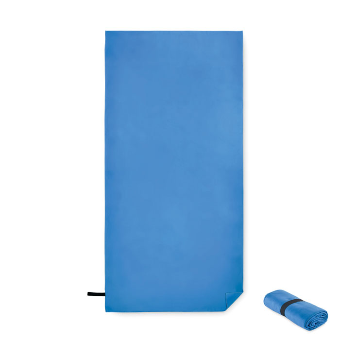 WAXOFF double-sided microfibre sports towel with snap strap, with your logo