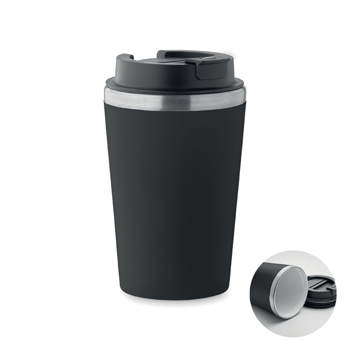 Dubultsienu krūze BLERM 350 ml ar keramikas pārklājumu ar jūsu logo