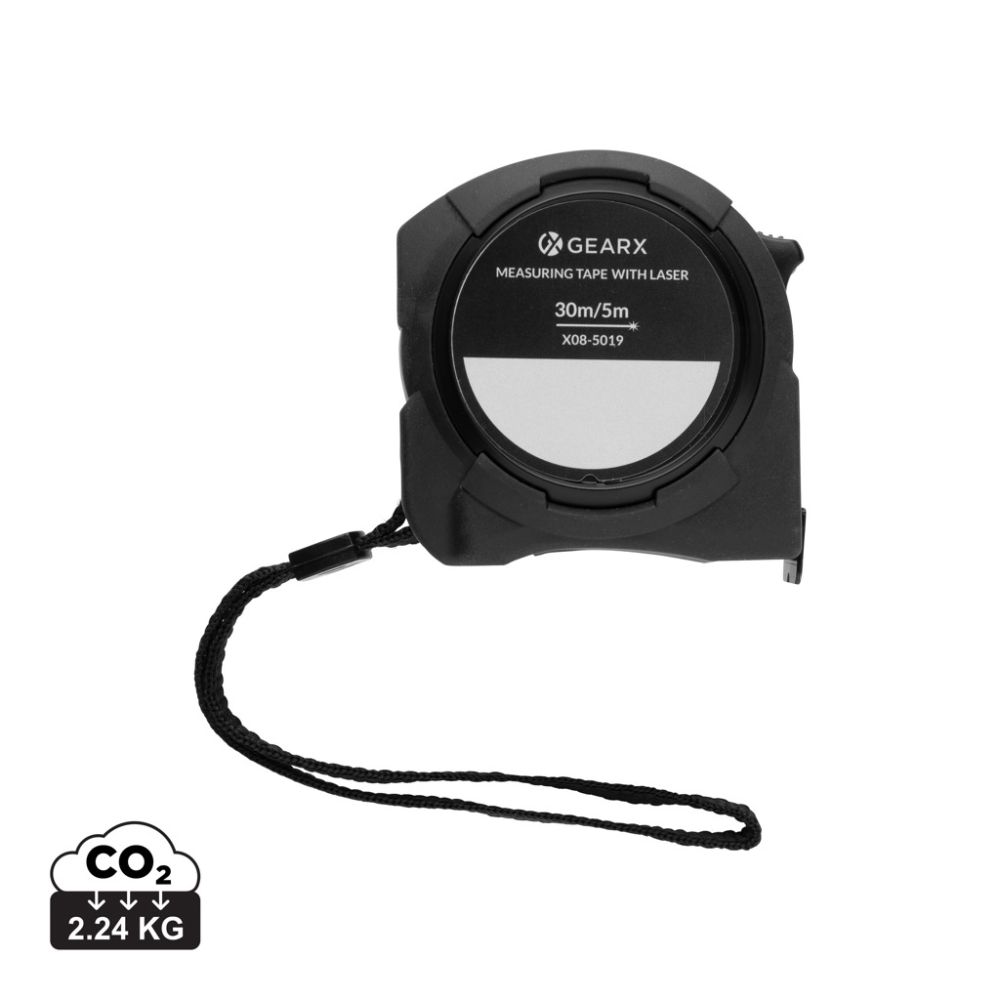 Gear X measuring tape with 30 m laser distance measurer with your logo
