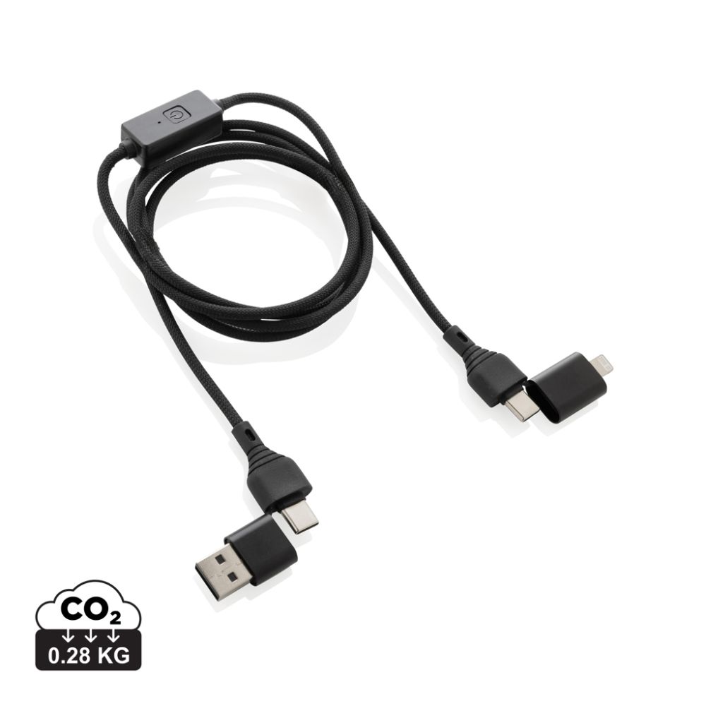 Uzlādes un datu kabelis Datalock RCS 60 W ar datu aizsardzību ar jūsu logo