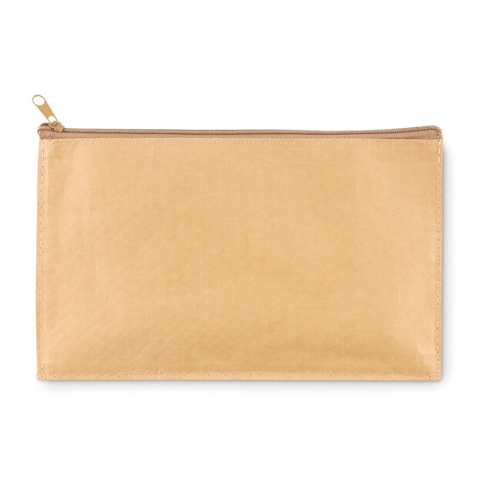 Woven paper pencil case FLAT CASE with zip and your logo