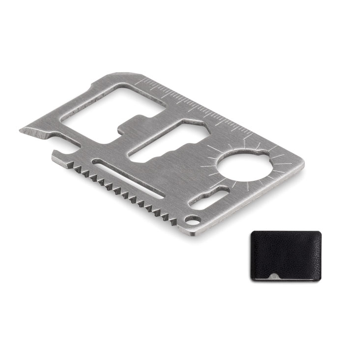 Pocket multi-tool TOOLIE with 11 functions, stainless steel, with your logo