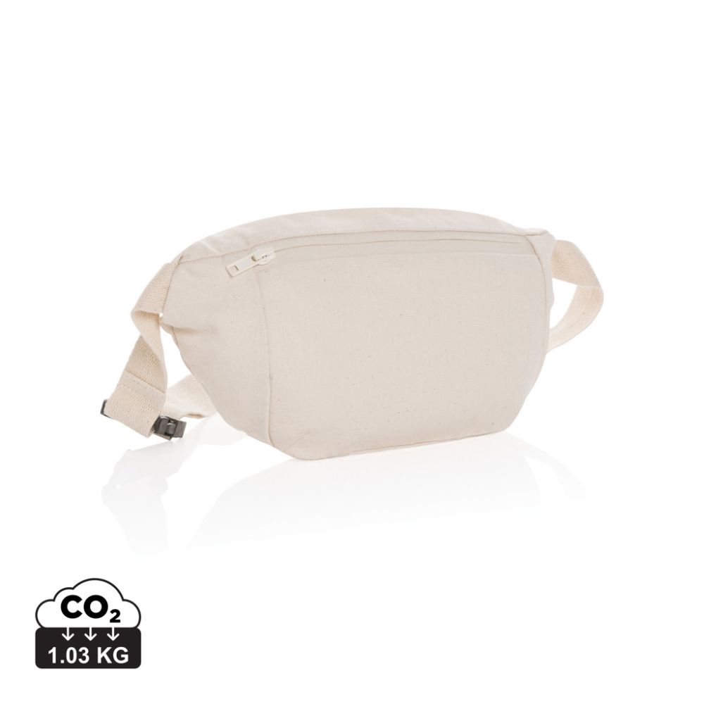 Impact AWARE™ 285 gsm recycled canvas hip bag, undyed, with your logo