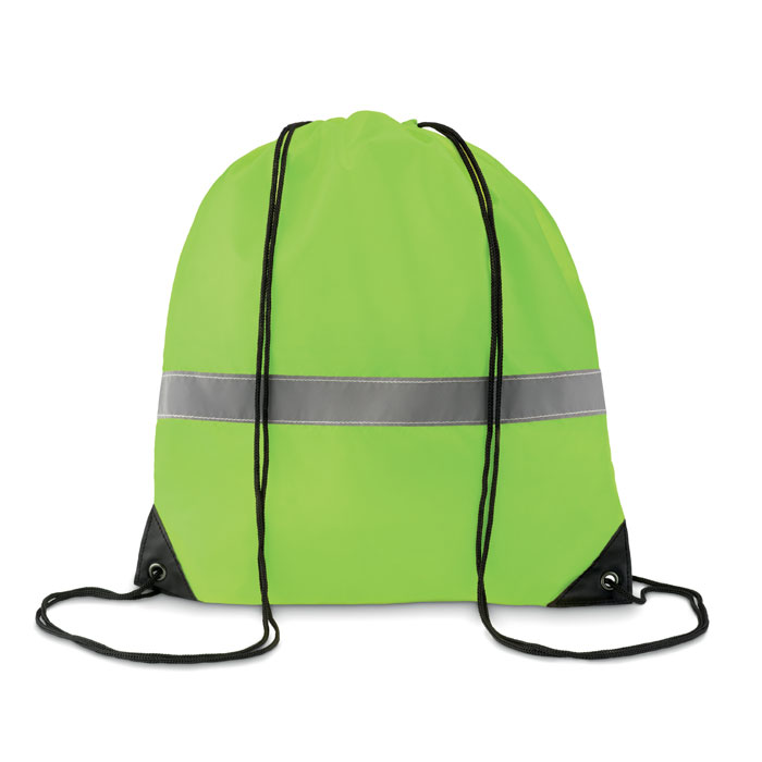 STRIPE drawstring bag with reflective stripe, with your logo