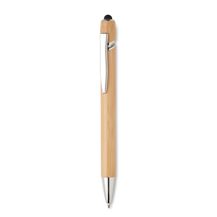 Bamboo ball pen RENN with stylus tip and your logo