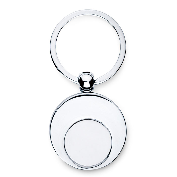 Metal key ring EURING with trolley token and your logo