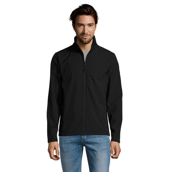 Vīriešu softshell jaka RACE MEN ar rāvējslēdzēju un jūsu apdruku