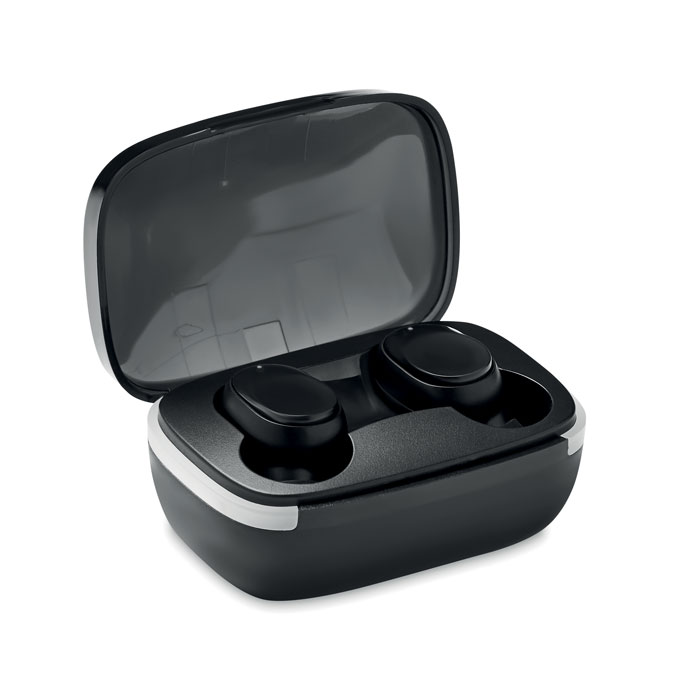 KOLOR TWS wireless earbuds with charging case and auto-pairing, with your logo