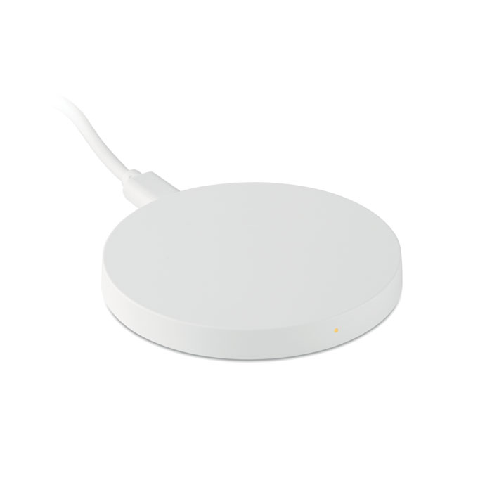 Wireless charger FLAKE CHARGER 5 W, compact round design, with your logo