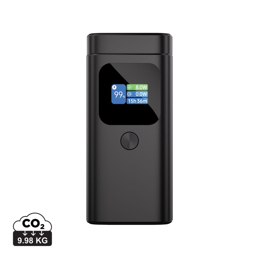 Ārējais akumulators Urban Vitamin Sunnyvale 15 000 mAh ar 100 W uzlādi un magnētisku statīvu ar jūsu logo