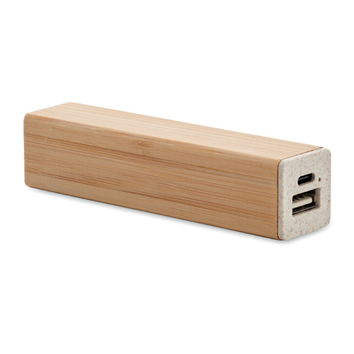 Bambusa powerbank POWERBAMC 2600 mAh ar jūsu logo