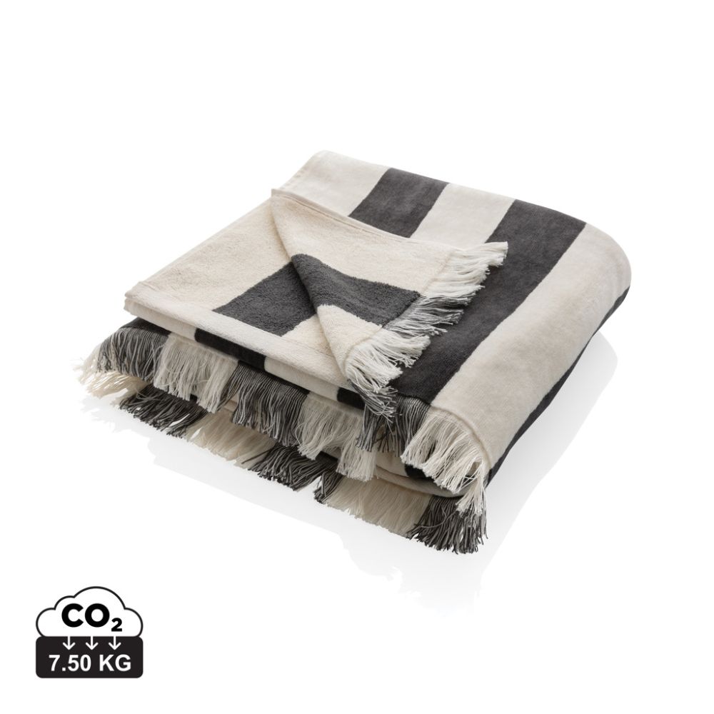 Beach towel Ukiyo Yukari AWARE™ XL deluxe, 50% recycled cotton, with your logo