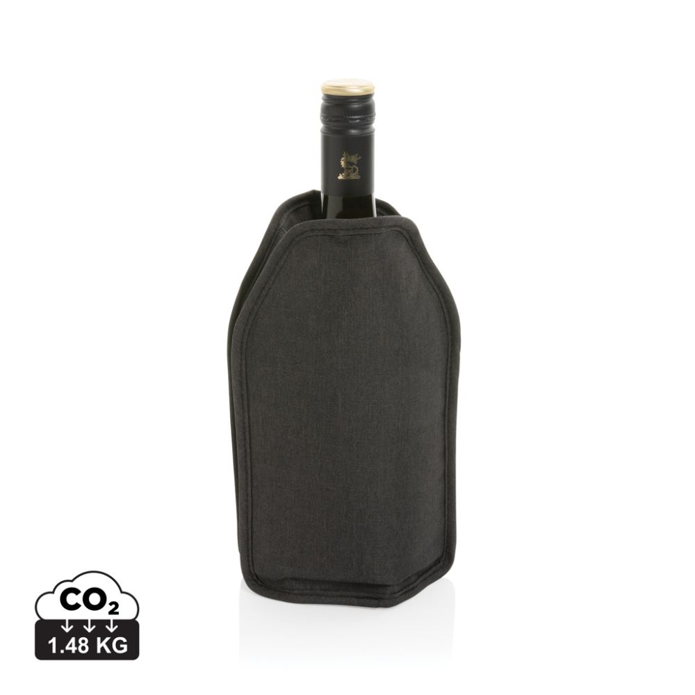 Wine cooler sleeve Vino AWARE™ made from rPET, keeps bottles chilled, with your logo