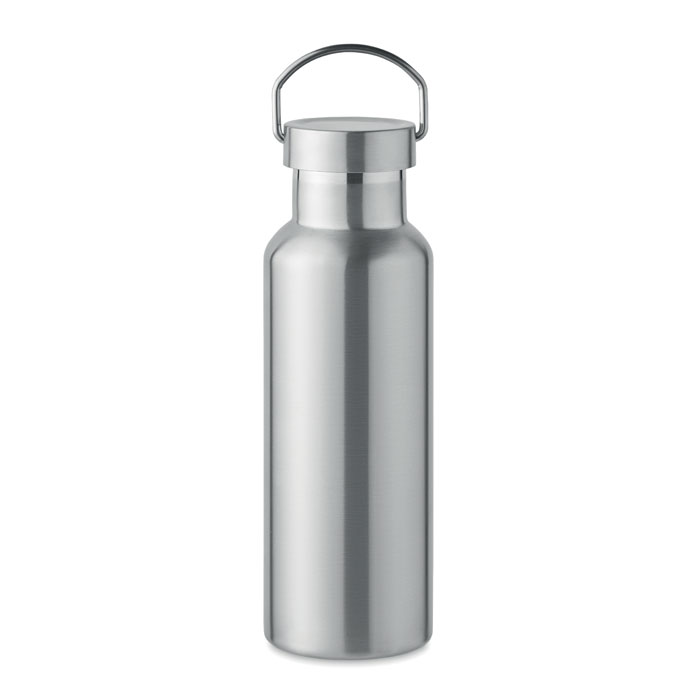 Double wall vacuum bottle FLORENCE 500 ml in recycled steel with your logo