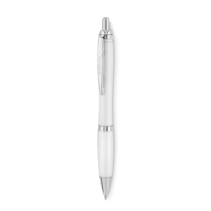 RIO RPET ball pen with push button and blue ink, with your logo