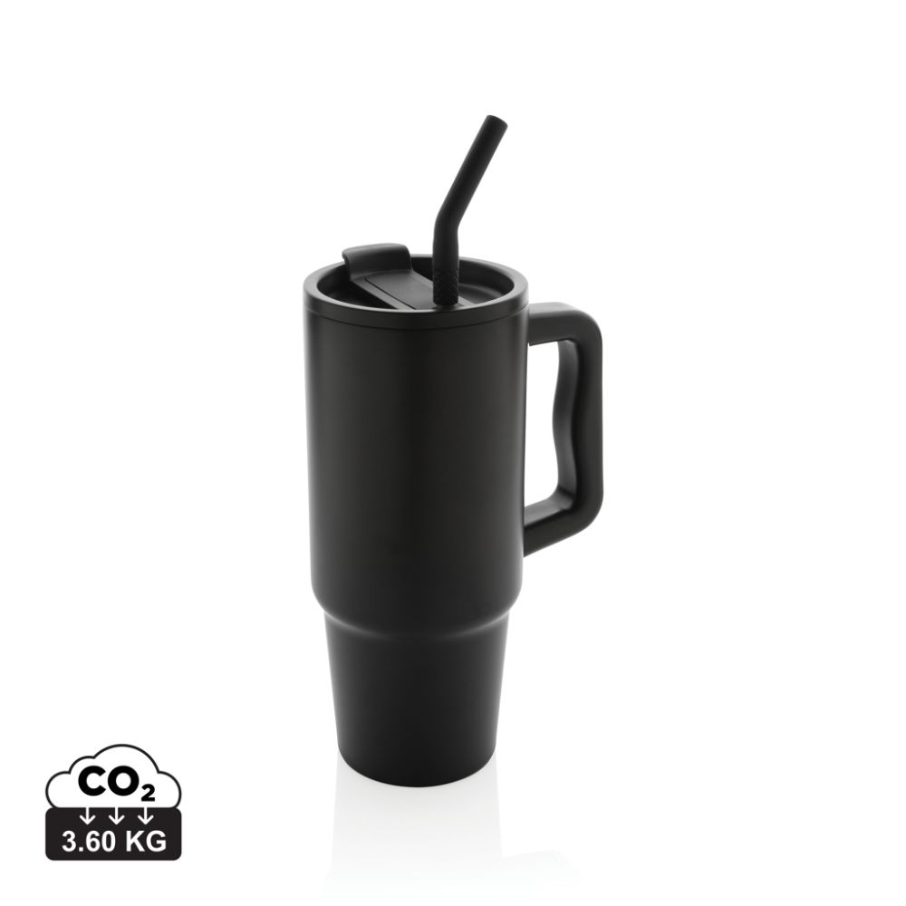 Termokrūze Embrace deluxe no pārstrādāta nerūsējošā tērauda 900 ml ar jūsu logo