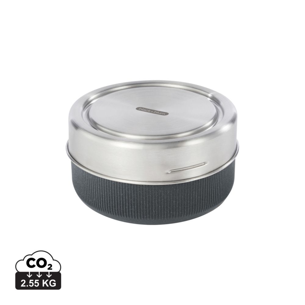 Stikla pusdienu trauks Black+Blum 750 ml ar silikona vāku ar jūsu logo
