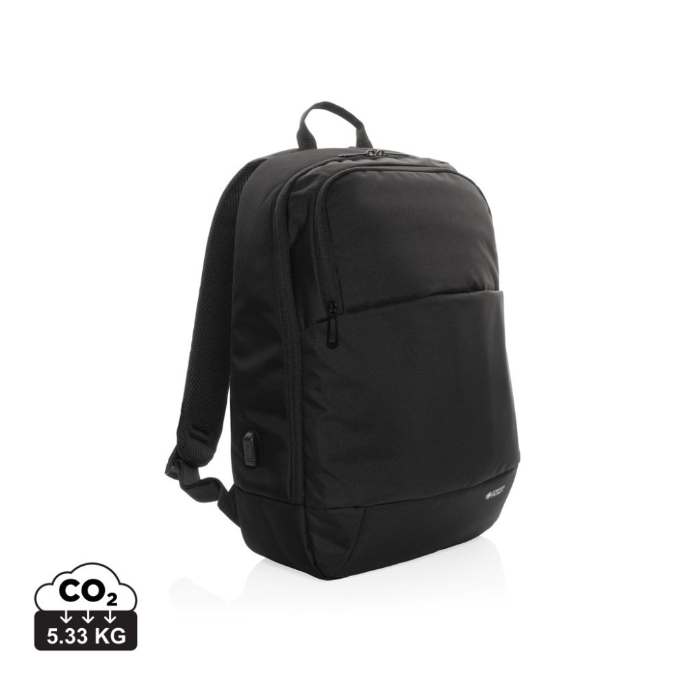 Portatīvā datora mugursoma Swiss Peak AWARE™ modern 15,6" no rPET ar jūsu logo