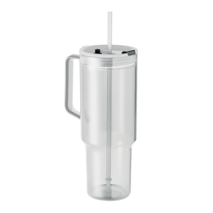 MUGORA 1200 ml RPET tumbler with straw lid and your logo