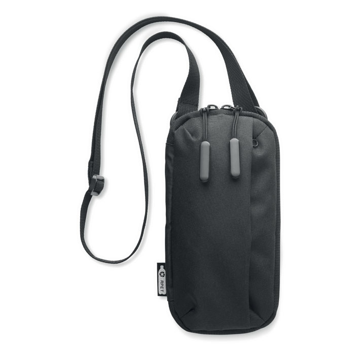 Cross body smartphone bag VALLEY WALLET made from rPET with your logo