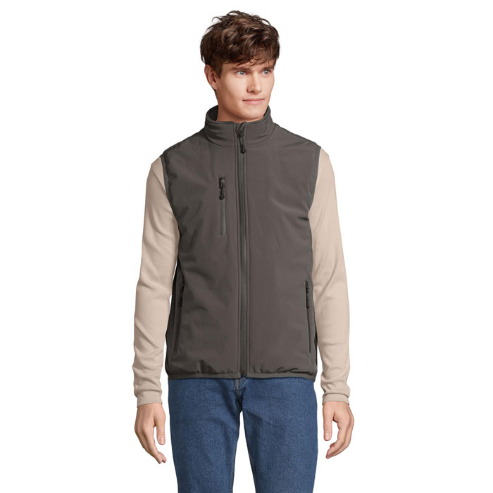 Unisex polsterēta softshell veste FALCON ar flīsa oderi un jūsu apdruku