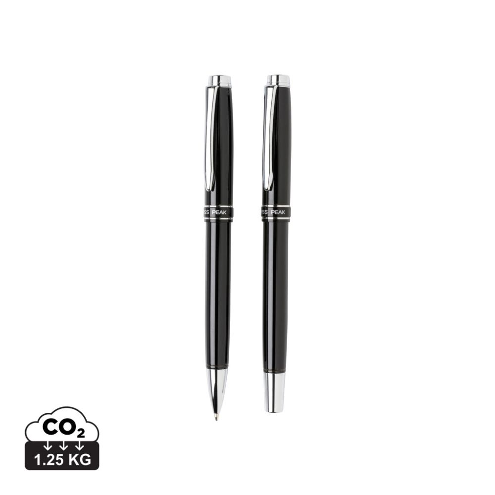 Heritage pen set with ballpen and rollerball in gift box, with your logo