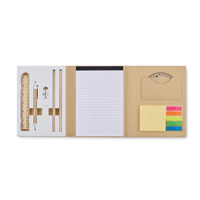 CENOTE stationery set with recycled cover and notepad, with your logo