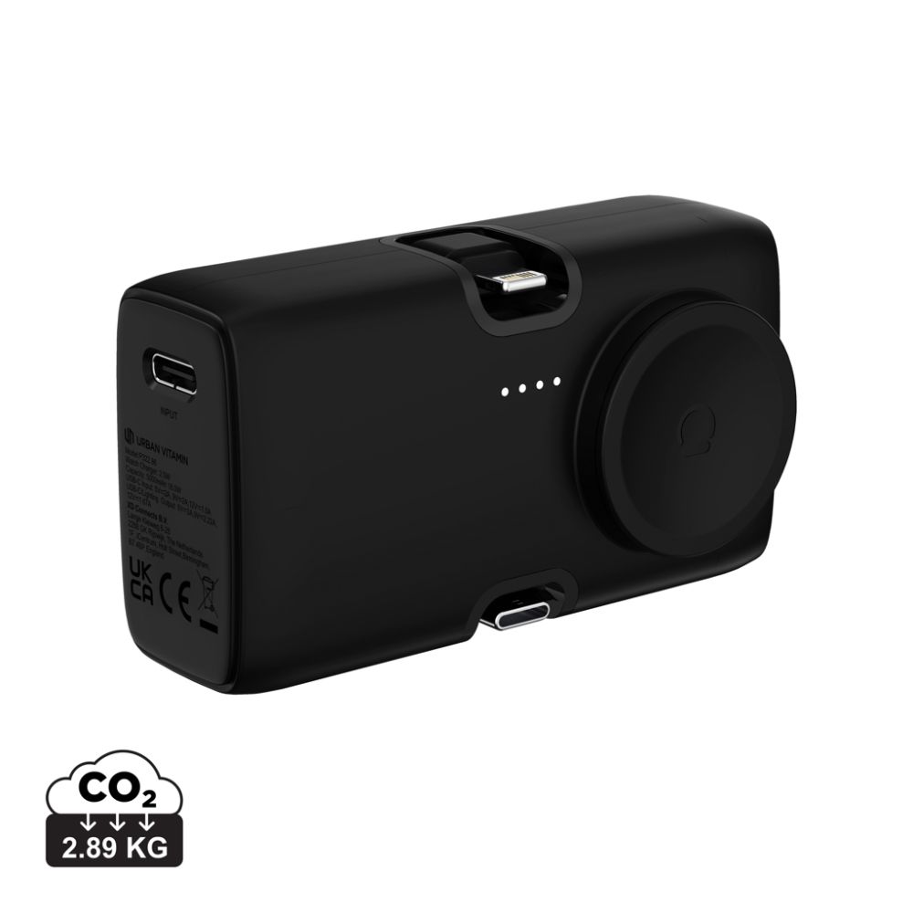 Ārējais akumulators Urban Vitamin San Diego 5000 mAh, 20 W PD, ar jūsu logo