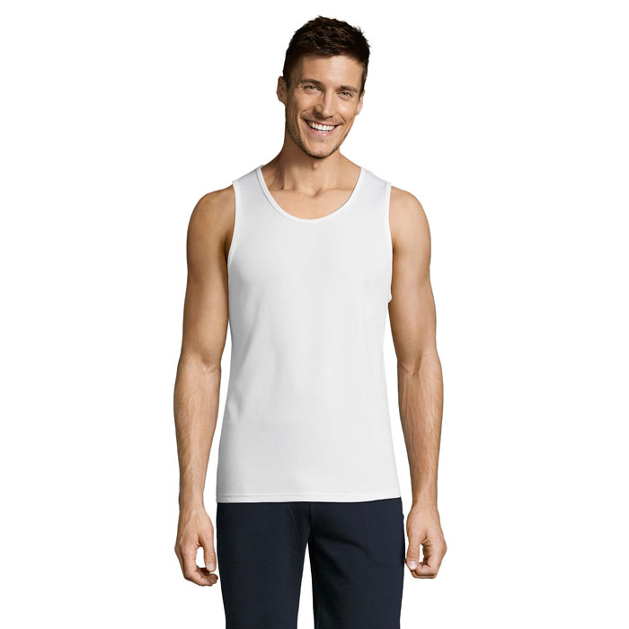 SPORTY TT MEN sports tank top, breathable mesh, with your print