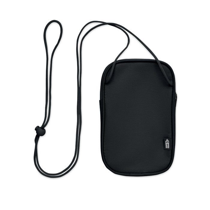 Recycled cross body pouch KOROVIN POUCH with cord strap with your logo