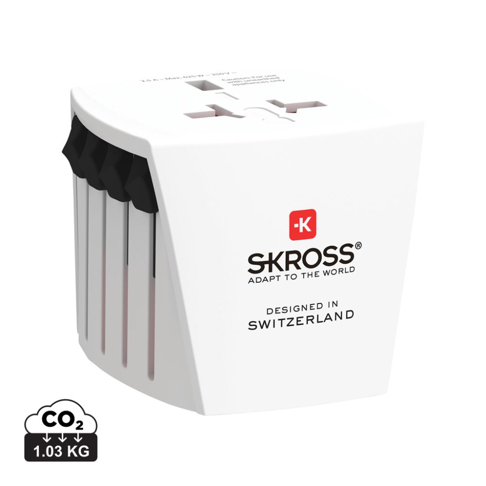 Pasaules ceļojumu adapteris SKROSS MUV Micro, kompakts, ar jūsu logo