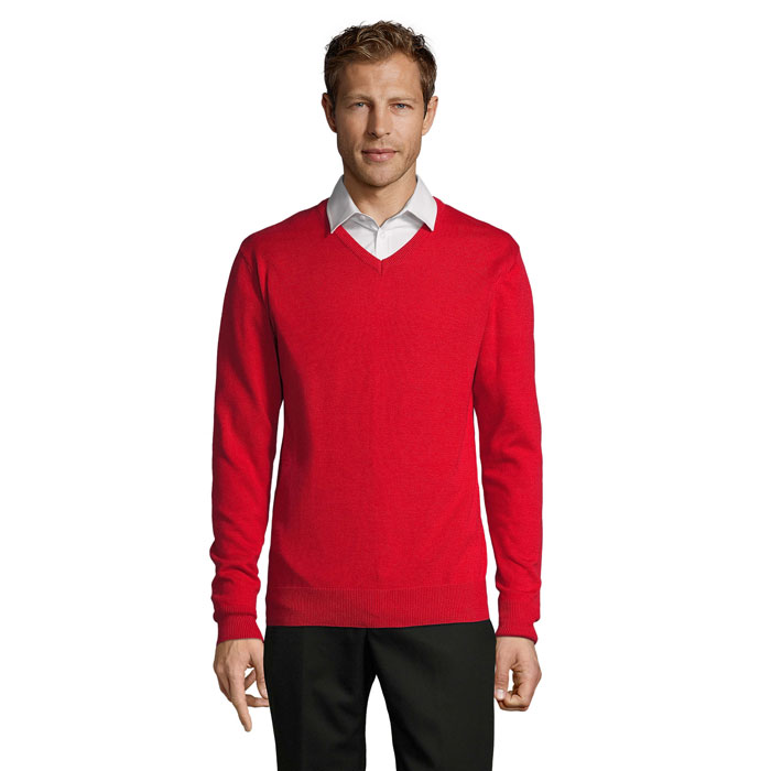 Vīriešu džemperis GALAXY MEN ar V veida kakla izgriezumu ar jūsu apdruku