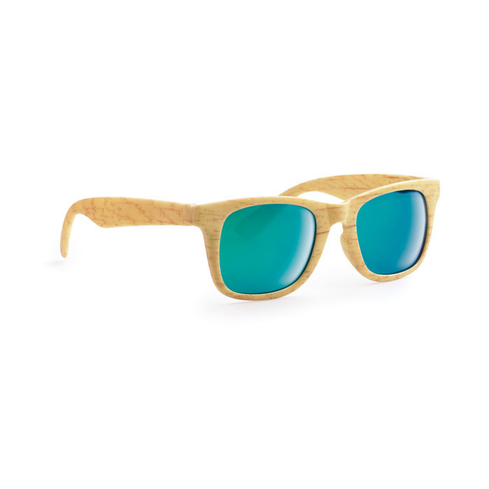 Saulesbrilles WOODIE ar koka imitāciju un UV400 aizsardzību ar jūsu logo