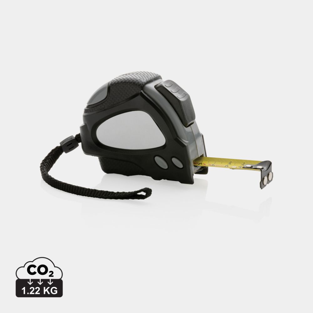 Auto stop measuring tape 5 m RCS recycled ABS with magnetic hook with your logo